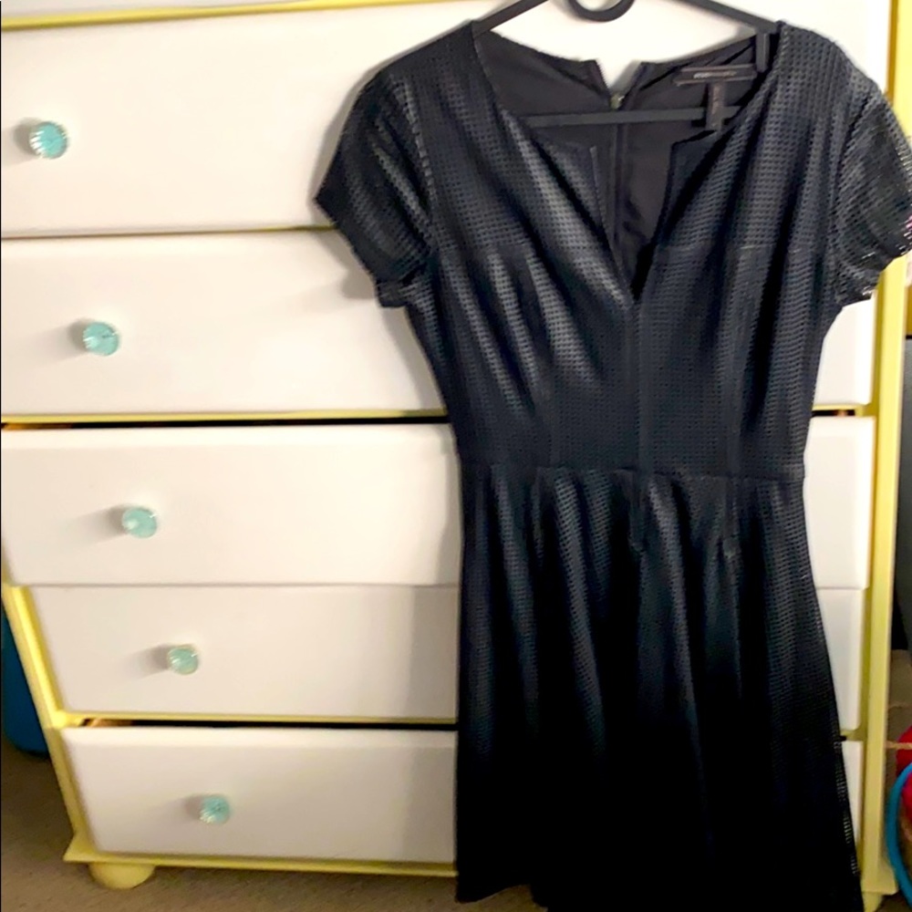 BCBG faux leather dress